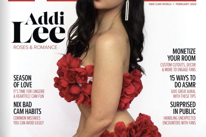 ADDI LEE Scores Cover, Feature & Title of Cam Star of the Month for XBIZ Cam World